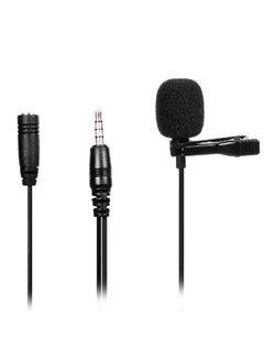 Buy Omni Directional Microphone With Tie-Clip Black/Silver in Saudi Arabia