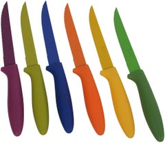 Buy 6-Piece Steak Knife Set Multicolour 28centimeter in UAE