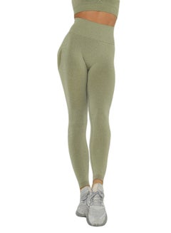 Buy Breathable High-Waist Leggings Green in UAE