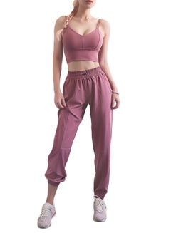 Buy Comfy Drawstring Joggers Pink in Saudi Arabia