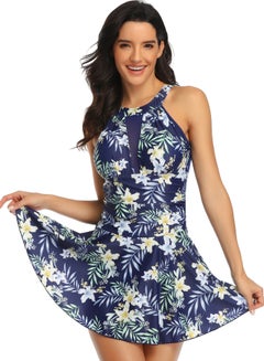 Buy Floral One-Piece Swimsuit Multicolour in Saudi Arabia