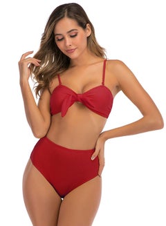 Buy Bow Tie Detail Bikini Red in Saudi Arabia