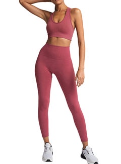 Buy Solid Sports Suit Set Pink in UAE