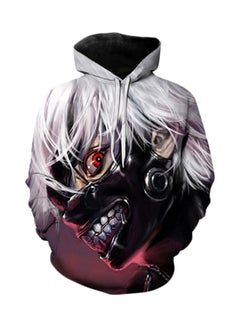 Buy Anime Tokyo Ghoul Print Hoodie Multicolour in Saudi Arabia