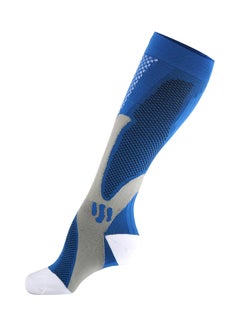 Buy Pair Of Sports Training Socks Blue/Grey/White in Saudi Arabia