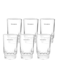 Buy 6-Piece Glass Tumbler Set Clear 266ml in UAE