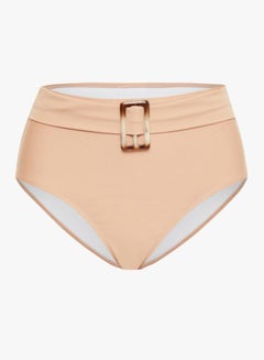 Buy Basic Solid Bikini Bottom Beige in Saudi Arabia