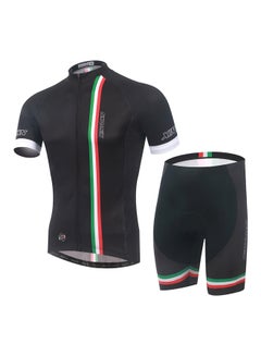 Buy Striped Cycling Suit Set Black in UAE