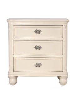 Buy Melissa Wooden Nightstand Gold 61x43x65cm in UAE