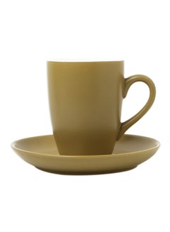 Buy Ceramic Cup And Saucer Set Green 16.2x16.2x2.5centimeter in UAE