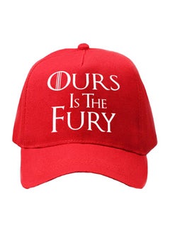 Buy Game Of Thrones Ours Is The Fury Printed Baseball Cap Red/White in Saudi Arabia