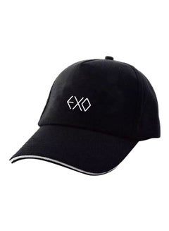 اشتري EXO Sign Printed Baseball Cap أسود/ أبيض في السعودية