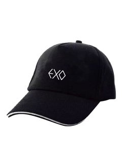 Buy EXO Sign Printed Baseball Cap Black/White in Saudi Arabia