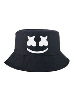 Buy Marshmello Printed Bucket Hat Black/White in Saudi Arabia