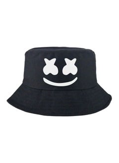 Buy Marshmello Printed Bucket Hat Black/White in UAE