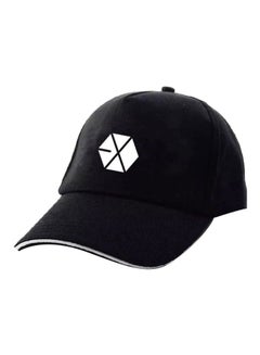 Buy Exo Sign Printed Baseball Cap Black/White in Saudi Arabia