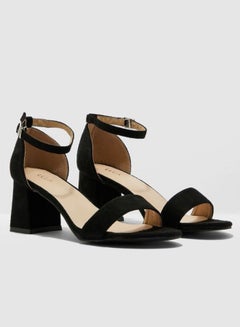 Buy Block Heel  Dress Sandals Black in UAE
