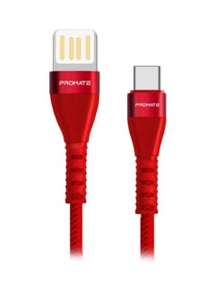 اشتري كابل USB نوع C سريع الشحن أحمر في الامارات