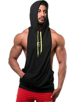 Buy Hooded Neck Training Vest Black in Saudi Arabia