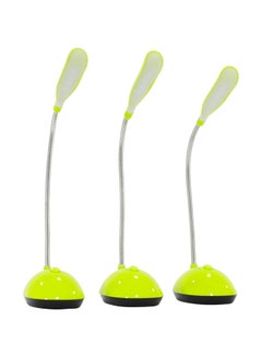 Buy 3-Piece Extendable Mini Desk Lamp Green 15cm in Saudi Arabia