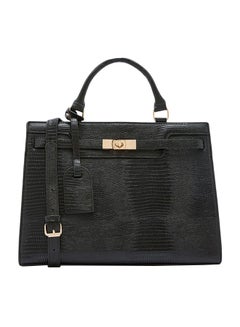 Buy Croc Texture Handbag Black in UAE