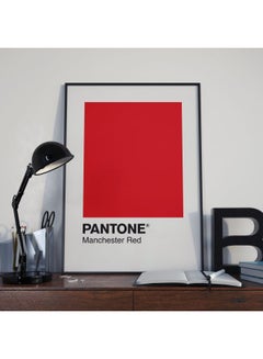 Buy Manchester United Pantone Themed Poster With Frame Red/White/Black 30x40cm in UAE