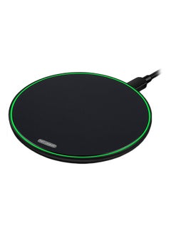 Buy Wireless Fast Charger Pad For Apple iPhone 11/11 Pro/XS/XR/8/8 Plus/Samsung Galaxy S9+/S8+/S7/Note 9 Black/Green in Saudi Arabia