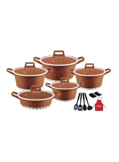 اشتري 17- Piece Granite Cookware Set بني في الامارات