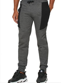 Buy Colourblock Panel Jogger Grey/Black in UAE