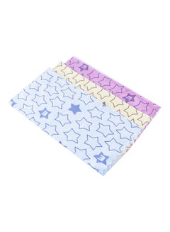 Buy 3-Piece Microfiber Kitchen Cleaning Towels Blue/Beige/Purple 30x30cm in Saudi Arabia