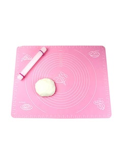 Buy Rolling Dough Mat Pink 70x70cm in UAE