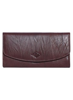 Buy Laveri Genuine Leather Designer Ladies Wallet Dark Brown in UAE