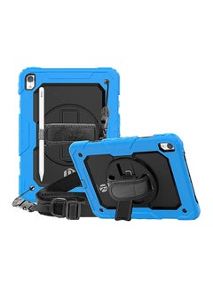 Buy Rugged Shockproof Case Cover For Apple iPad Pro 11 (2018) With Shoulder Strap Sky Blue/Black in UAE