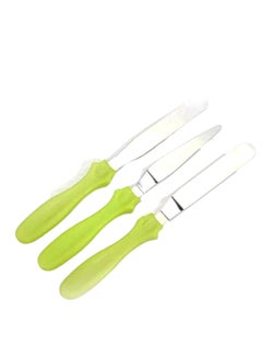 Buy 3-Piece Cake Decor Spatula Set multicolour 31.6 x 14.1cm in Egypt