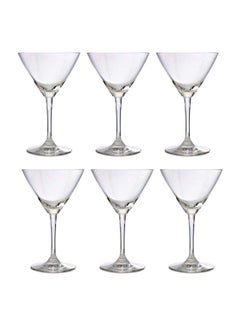 Buy 6-Piece Classic Martini Glass Set Clear 95ml in UAE