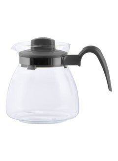 Buy Heat-Resistant Glass Tea Pot Grey/Clear/Silver in UAE