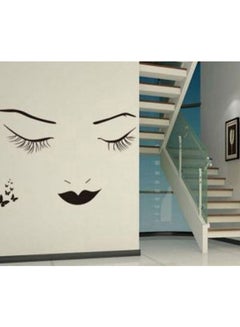 Buy 15-Piece Self Adhesive Wall Decorative Sticker Set Black 50 x 70cm in Egypt