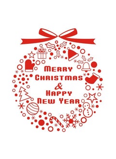 Buy Christmas Themed Wall Sticker Red 60x60cm in Egypt