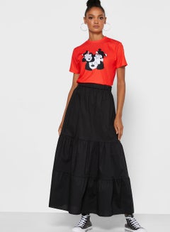 Buy Essential Maxi Skirt Black in Saudi Arabia