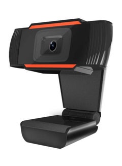 Buy HD USB Webcam With Mic Black/Red in UAE