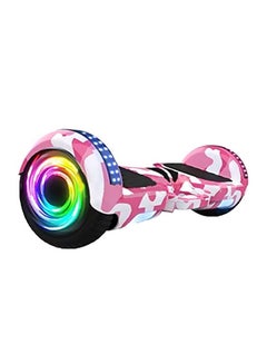 Buy Self Balancing Electric Hoverboard With Bluetooth Speakers And LED Lights Pink 69x25x26cm in Saudi Arabia