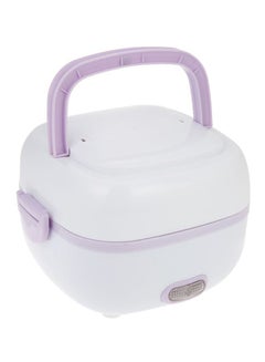 Buy Insulated Rice Cooker With Electric Heating Lunch Box 1.0 L 200.0 W PU19 White/Purple in Saudi Arabia