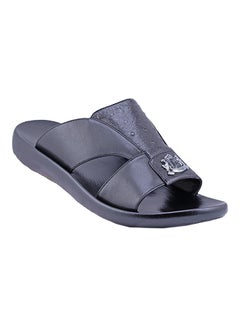 Buy Logo Embellished Arabic Sandals Black in UAE