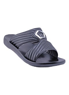 Buy Buckle Detail Quilted Arabic Sandals Black in UAE