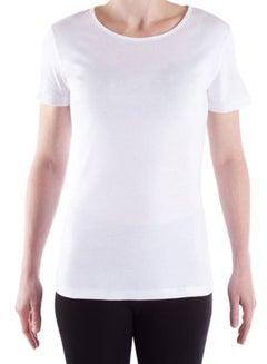 Buy Solid Pattern T-Shirt White in Egypt