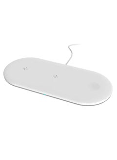 Buy 3-In-1 Qi Wireless Charging Pad White in UAE