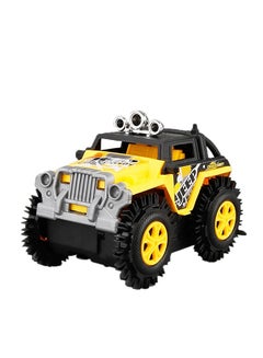 Buy Electric Stunt Flip Dump Truck Yellow 11 x 8 x 8.5cm in Saudi Arabia