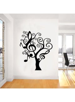 Buy Music Notes Tree Themed Wall Sticker Black 38x58cm in Egypt