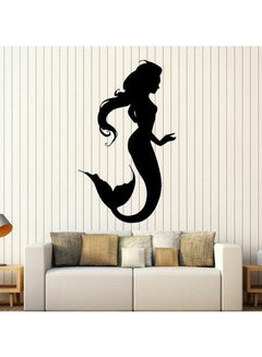 Buy Mermaid 3 Themed Decorative Wall Sticker Black 36x24cm in Egypt