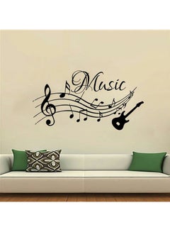 Buy Music Themed Wall Sticker Black 116x52cm in Egypt